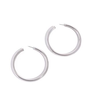 Elegant Silver Hoop Earrings